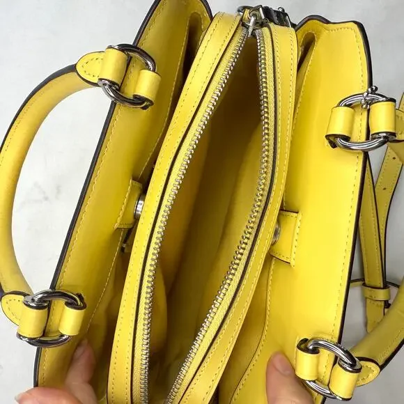 Coach Mini Lilli Mystical Floral Yellow Crossbody Bag